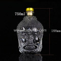 750ml Buddha Head Shape Wine Decanter Crystal Glass